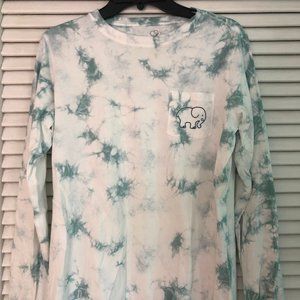 Ivory Ella Green/Blue Tie Dye Long Sleeve